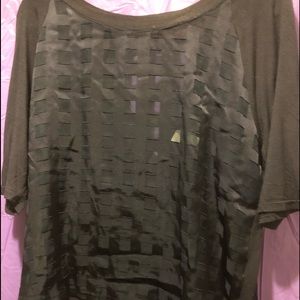 Sheer top with open back